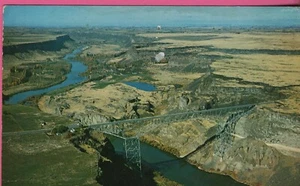 Vintage Idaho ID Postcard Perrine Bridge Snake River Canyon Posted 1957 - Picture 1 of 4