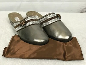 Luxe Me Now Lurex Bronze Luxus Memory Foam Hausschuhe Schuhe - Bild 1 von 5