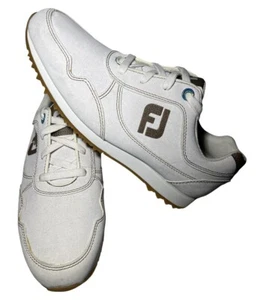 FootJoy Golf Shoes Womens 8.5 Sport Retro Spikeless 92388 White and Brown Unworn - Picture 1 of 8