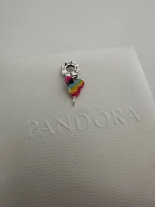 Pandora Disney Originale S925 Topolino Minnie Orecchie Colorate Lecca Lecca Charm - Foto 1 di 2