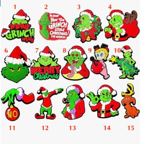 The Grinch Stole Christmas Shoe Charms for Crocs 14 Styles PVC Waterproof - Picture 1 of 1