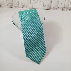 Johnson Brothers Lime Pool Blue Stripe Youth Boy's Necktie Easter Pastel Spring - Picture 1 of 6