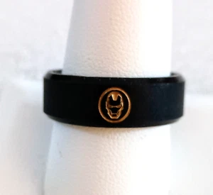 Marvel Iron Man Logo Groove Life Black Silicone Ring New NOS 2020 Box SZ 10-11 - Picture 1 of 5