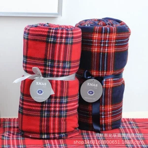Kuscheldecke Wohndecke Kariert Weihnachten Samt Deko Flanell Decke Tagesdecke DE - Bild 1 von 7