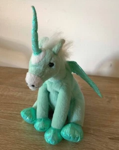 W.A. JACOBS TOYMAKER - Retired Jade Green Sparkle Unicorn Plush 15cm RARE - Picture 1 of 8