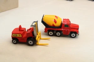 Vintage 1976 Matchbox  # 19 Cement Truck & 1972 # 15 Fork Lift  BOTH Excellent - Picture 1 of 8