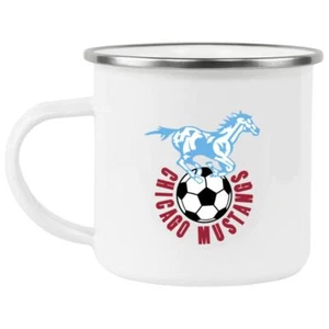 Chicago Mustangs Camping Mug 12 oz. Enamel | NASL Soccer - Picture 1 of 1