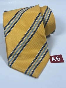 R P Cravatte Gold Striped Tie 58" x 3.75" - Picture 1 of 4