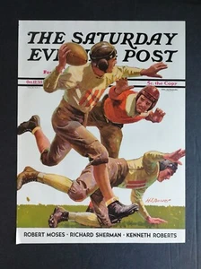 Vintage Saturday Evening Post October 12, 1935 Quarterback Pass Cover Only - Picture 1 of 1