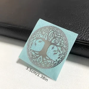 Tree Of Life Pattern Metal Sticker - 1pc Creative Decorative Golden Color - Picture 1 of 2