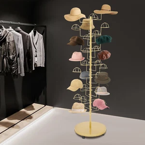 Sombreros de Metal Soporte de Exhibición Sombrero Soporte de Almacenamiento con 30 Ganchos Estante para Sombreros Independiente - Imagen 1 de 22