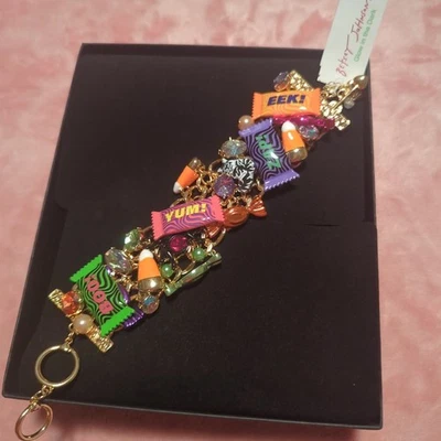 NWT Betsey Johnson Halloween Ghoul Friends Candy Toggle Bracelet MSRP $128 - Image 1 of 4