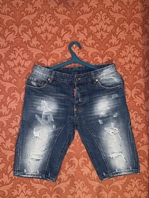 Pantalones Cortos Jeans Raro Dsquared2 Hombre Talla 32 Hecho en Italia Foto 1 de 4