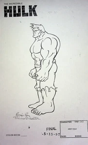 The Incredible Hulk 1996 Serie de TV Modelo de Producción Celda Diseño Copia MCU - Imagen 1 de 2