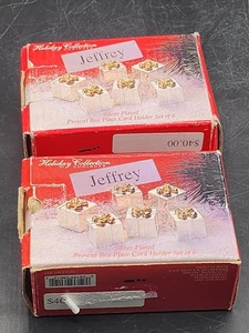 Godinger Place Card Holders Silver Plated Presents Holiday Box Set Of 12 - Picture 1 of 10