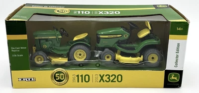 ERTL - Collector Edition - John Deere - 1963 110 & 2013 X320 Lawn Tractors 1:16 - Image 1 of 4