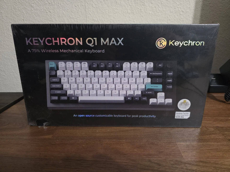 Keychron Q1 Max QMK/VIA Wireless Custom Mechanical Keyboard - Carbon Black - Image 1 of 1