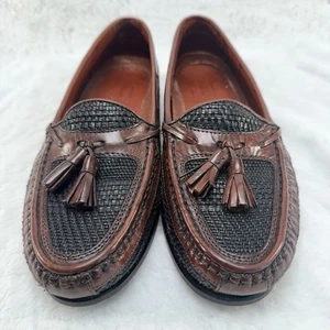 Johnston & Murphy-20 505-Classic Brown Leather Loafers W/Tassel-Italy-US 9.5 - Picture 1 of 11