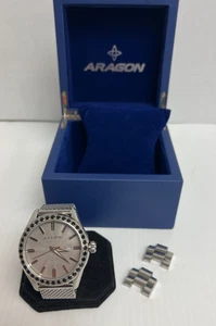 Aragon A109 Caprice Gemstone Automatic Limited Edition 46/100 Gray Dial - Picture 1 of 14