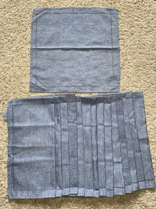 15-Nautica Home Denim Blue Napkins Reticulated 18 X 18 (17.5x17.5) All Polyester - Picture 1 of 11