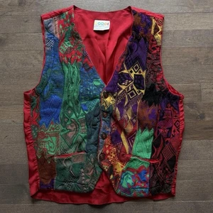 Women’s Vintage Coogi Patchwork Vest  - Picture 1 of 7