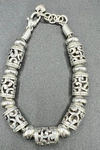 Brighton versilbertes gerolltes filigranes Perlenarmband 7-8 Zoll - Bild 1 von 9