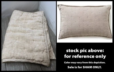 Almohada de desayuno Southern Living Heirloom acolchada de lino, marrón 14x22 Foto 1 de 4