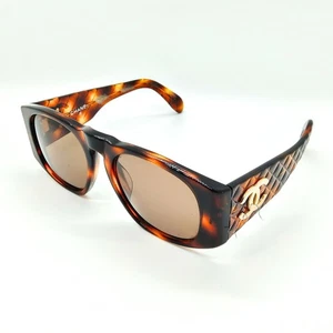 Chanel Sunglasses 01450 91235 Cocomark Matelasse Women's Browns 4501856 - Picture 1 of 11