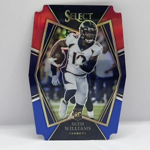 2021 Panini Select Football Seth Williams Premier Level RC #198 Red Blue Die-Cut - Bild 1 von 2