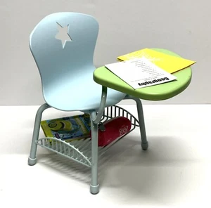 American Girl Doll School Chair w/ Desk, Blue & Green, Fits 18” Dolls - Picture 1 of 7