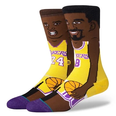 Stance Kobe Bryant Black Purple Yellow Lakers Jersey 8 24 Socks Men's 9-12 Large - Image 1 of 4