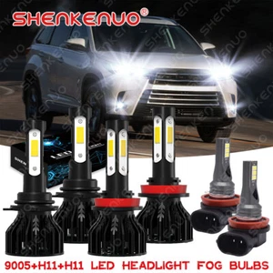 For Toyota Highlander 2011-2019 Combo LED Headlight High/Low Kit+Fog Light 6500K - Picture 1 of 12