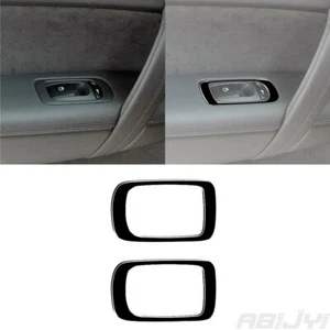 2Pcs Glossy Piano Black Rear Window Control Cover Trim For Porsche Cayenne Sport - Picture 1 of 12