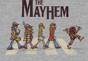 T-Shirt- NEW MENS NWT THE MAYHEM THE MUPPETS BEATLES - Picture 1 of 2
