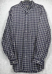 Eddie Bauer Shirt Relaxed Fit Dark Gray, Gold & Cream Plaid Mens 2XL - Picture 1 of 13