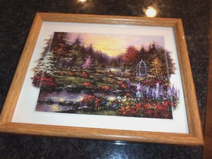 NATURE'S FLOWER GARDENS - PRINT BY JOSE - FRAMED 11" x 9" - Picture 1 of 6