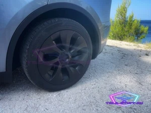 Cerchi Copriruota Set 4 Turbine per Tesla Y 19 pollici Nero Opaco - Foto 1 di 8