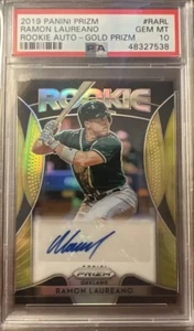 Pop 1 Ramon Laureano Auto Rookie Panini Gold Prizm Oakland Athletics Psa 10 6/10 - Picture 1 of 3