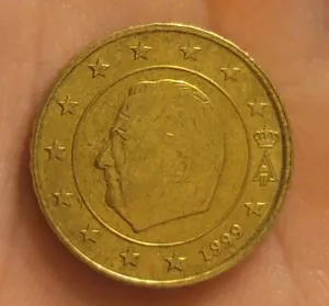 10 EURO CENT 1999 BELGIO. 1° Serie: Re Alberto. - Foto 1 di 2