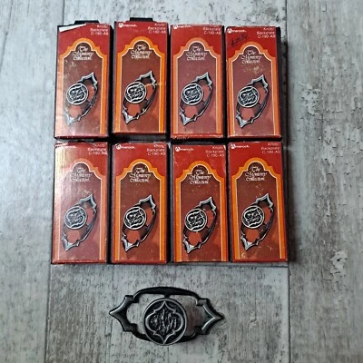 8 PERILLA DE CAJÓN AMEROCK COLECCIÓN MONTEREY PERILLA DE PLATA ANTIGUA PLACA POSTERIOR NOS Foto 1 de 4