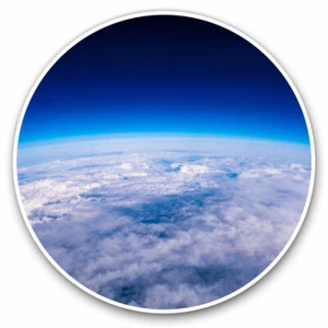 2 x autocollants vinyle 20 cm - terre froide espace ciel nuages cool cadeau #2010 - Photo 1/9