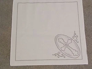 Elfenbein Spitze Kreuz Tisch Serviette 12er Set - Bild 1 von 2
