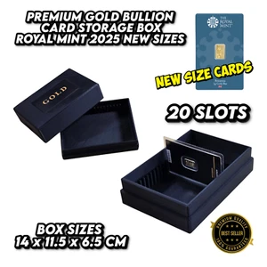 Premium Gold Bullion Card Storage Box New Size Cards 2025 Royal Mint - Picture 1 of 6