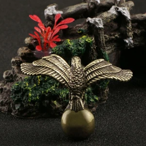 Solid Brass Eagle Figurine Small Statue Home Ornaments Animal Figurines Gift M - Picture 1 of 4
