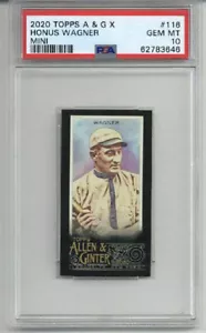2020 TOPPS ALLEN & GINTER X MINI #116 HONUS WAGNER CARD PIRATES PSA 10 LOW POP 1 - Picture 1 of 2