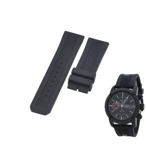 Correa de reloj BU7705 24 mm de goma negra para Burberry Sport - Imagen 1 de 7