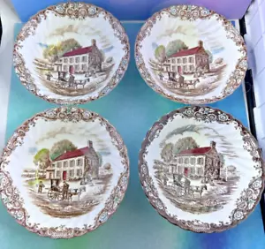 Set~ of 4 Johnson Brothers Heritage Hall~ Pennsylvania Fieldstone 6" SOUP BOWLS - Picture 1 of 9