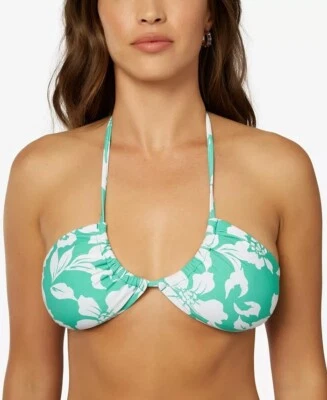 O'Neill KELLY GREEN Oasis Embry Printed Halter Bikini Swim Top, US Large - Image 1 of 4