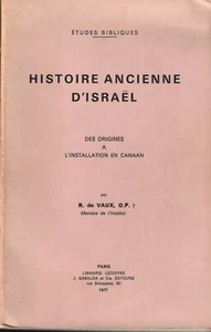 ALTE GESCHICHTE ISRAELS. BIBELSTUDIEN. R. DE VAUX, O.P. 2 BÄNDE. 1971. - Bild 1 von 3