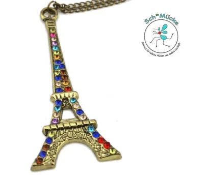 Halskette Anhänger Eiffelturm Vintage Amulett Glücksbringer Geschenkidee Rarität - Bild 1 von 2